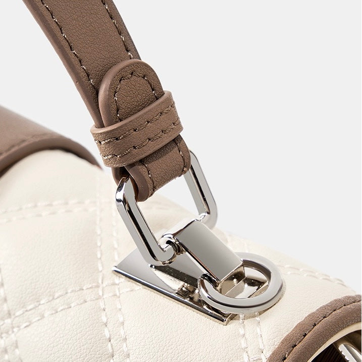 Women’s Genuine Leather Quilted Crossbody Bag – Light Luxury Everyday Essential