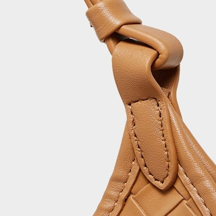 Women's Genuine Leather Woven Commuter Bag