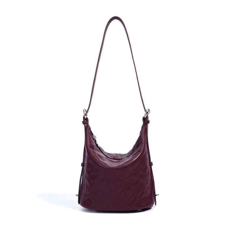Women's Soft Genuine Leather Minimalist Crossbody Shoulder Bag
