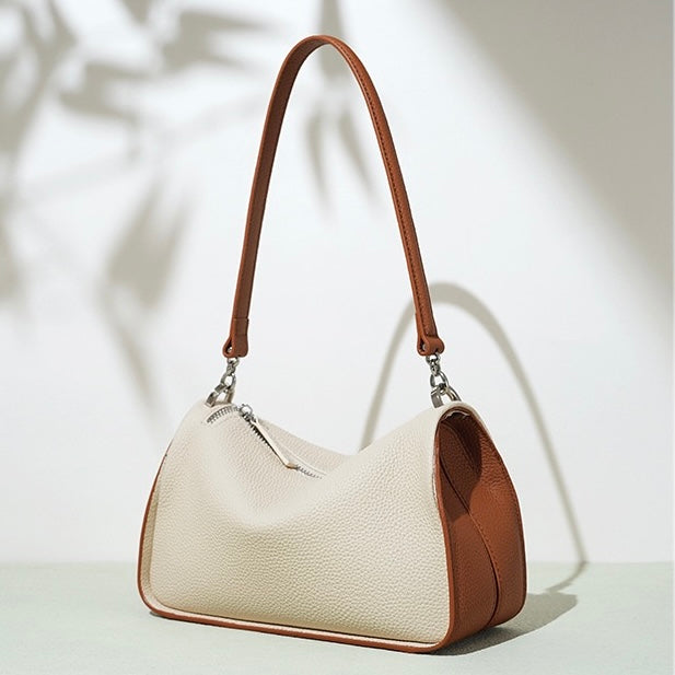 Women's Genuine Leather Minimalist Crossbody Shoulder Toast Bag