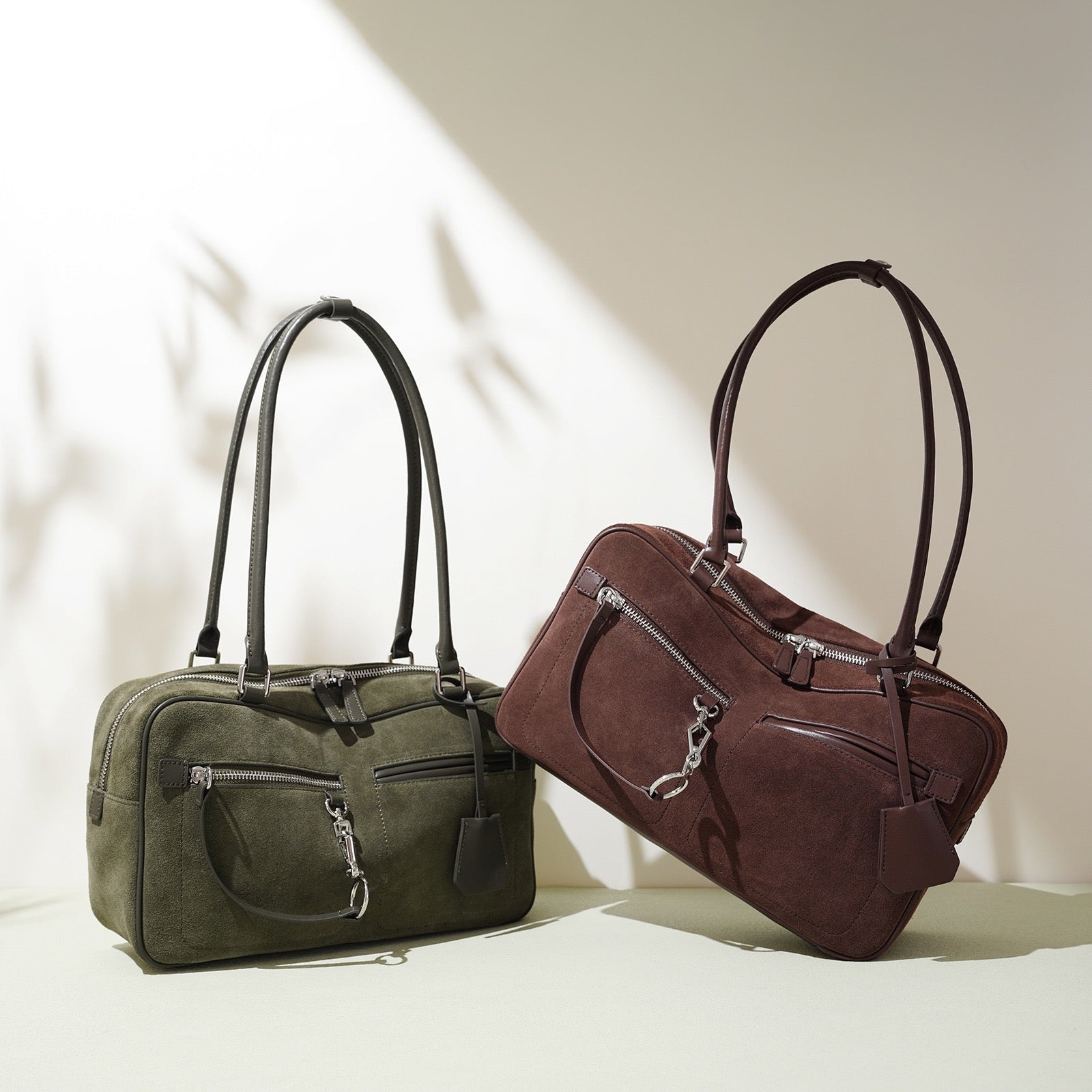 Women’s Matte Leather Pillow Shoulder Bag – Vintage Tote for Daily Commute