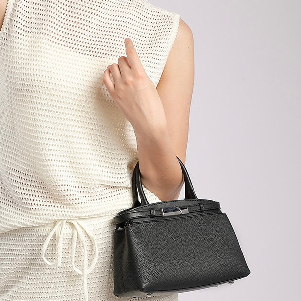 Women's Genuine Leather Crossbody Square Clutch Bag