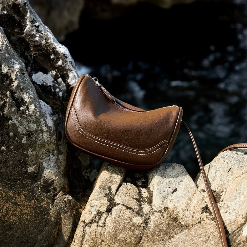 Women’s Genuine Leather Mini Crossbody Shoulder Bag – Elegant Top Grain Everyday Purse