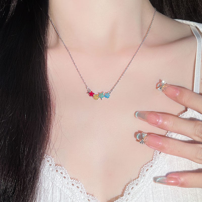 Summer Isle Rainbow Stars Necklace