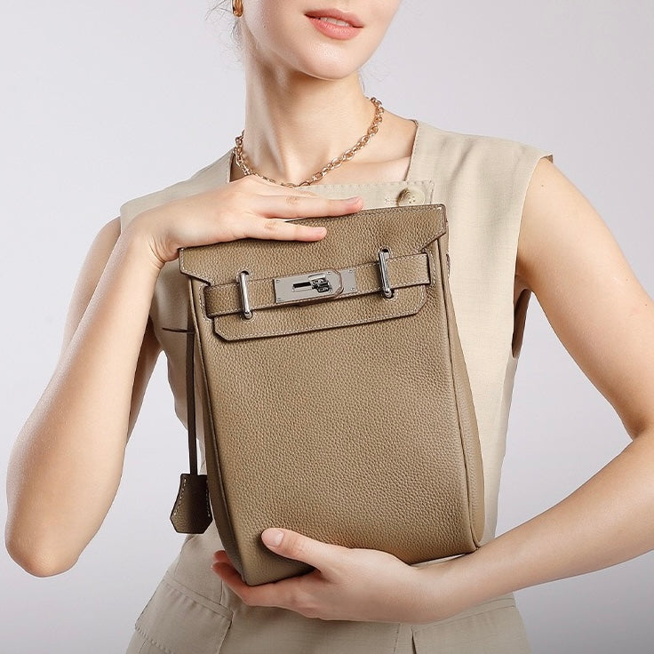 Women's Top Grain Cowhide Crossbody Chest Bag