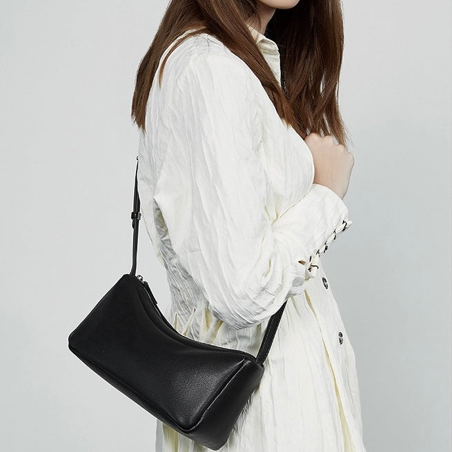 Women’s Genuine Leather Minimalist Soft Crossbody Shoulder Bag