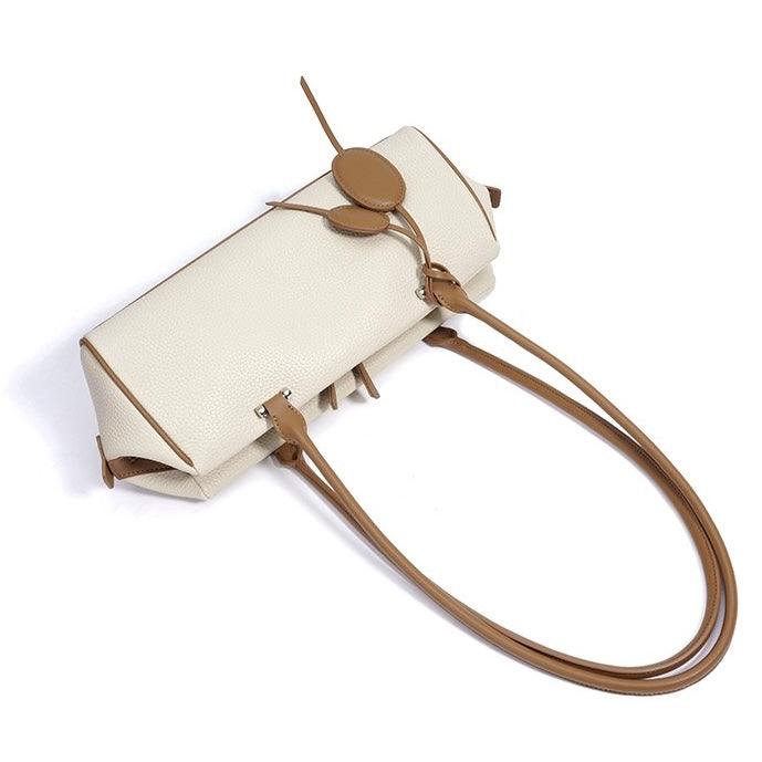 Women’s Genuine Leather Light Luxury Pendant Shoulder Handbag