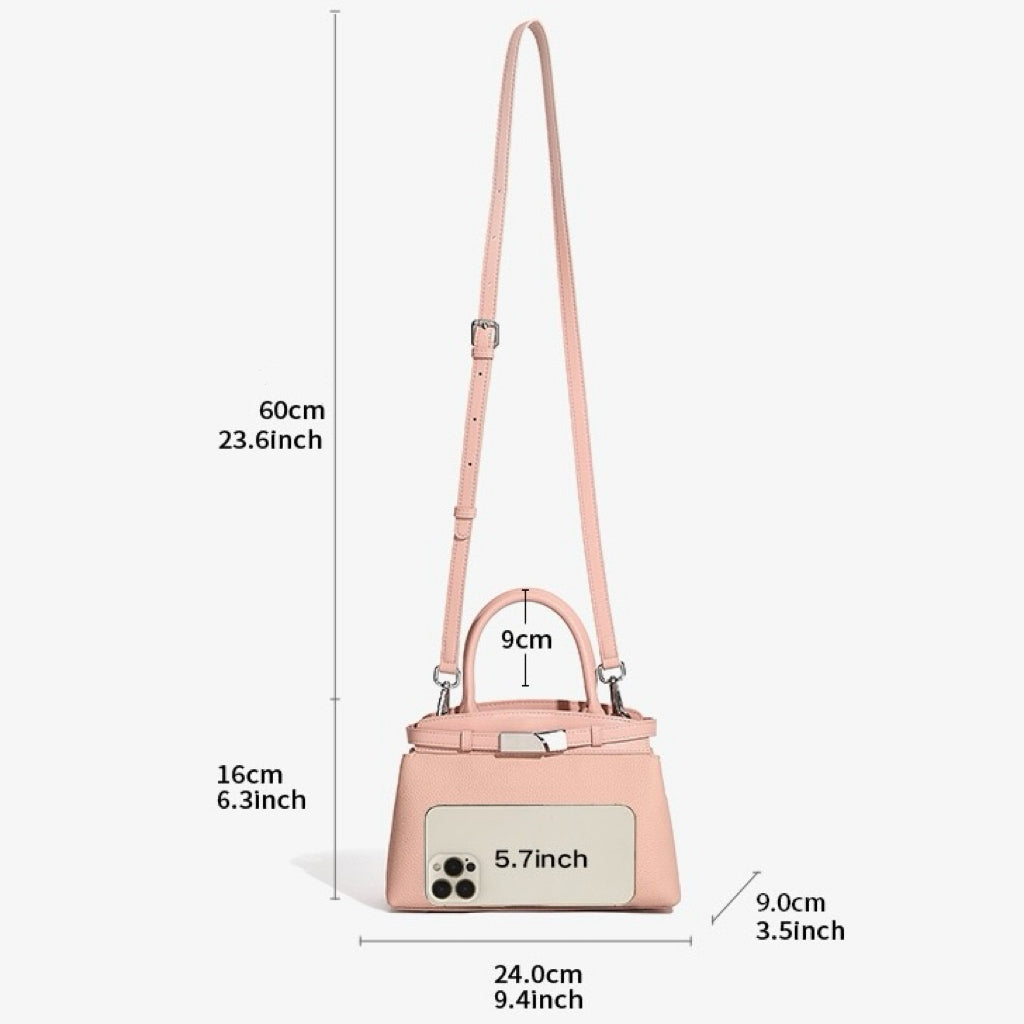 Women's Genuine Leather Crossbody Square Clutch Bag