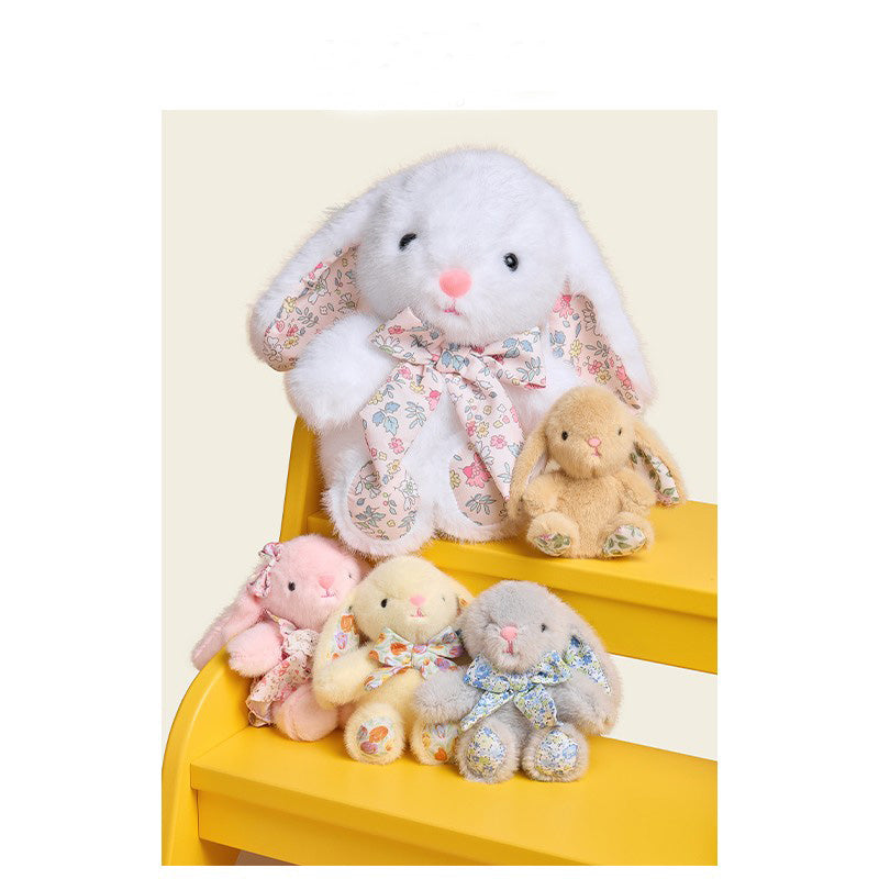 Floral Dress Baby Bunny Bag Charm