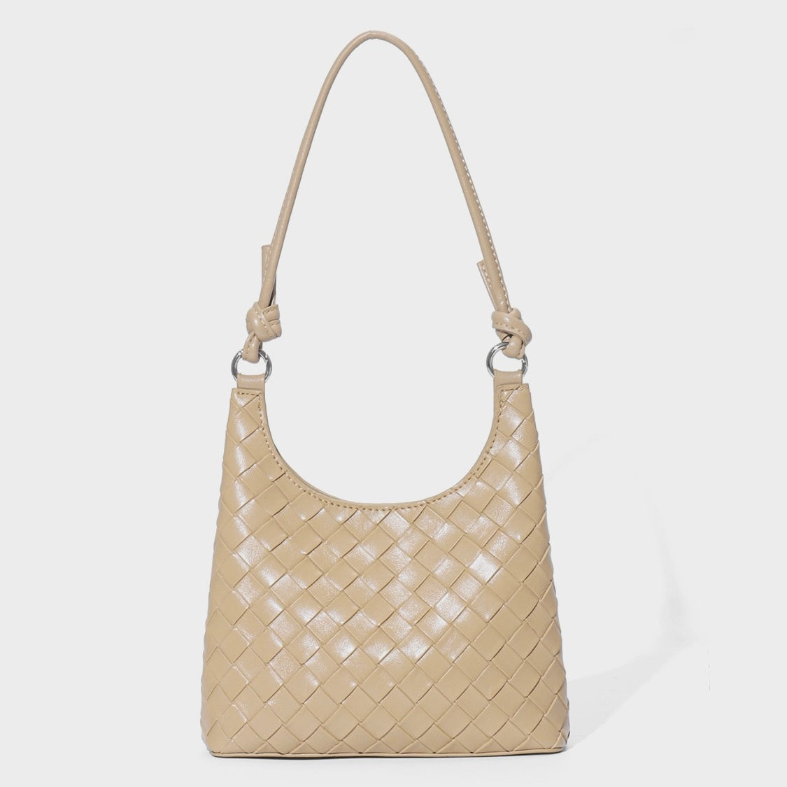 Women’s Genuine Leather Woven Shoulder Bag with Exquisite Weave Detail