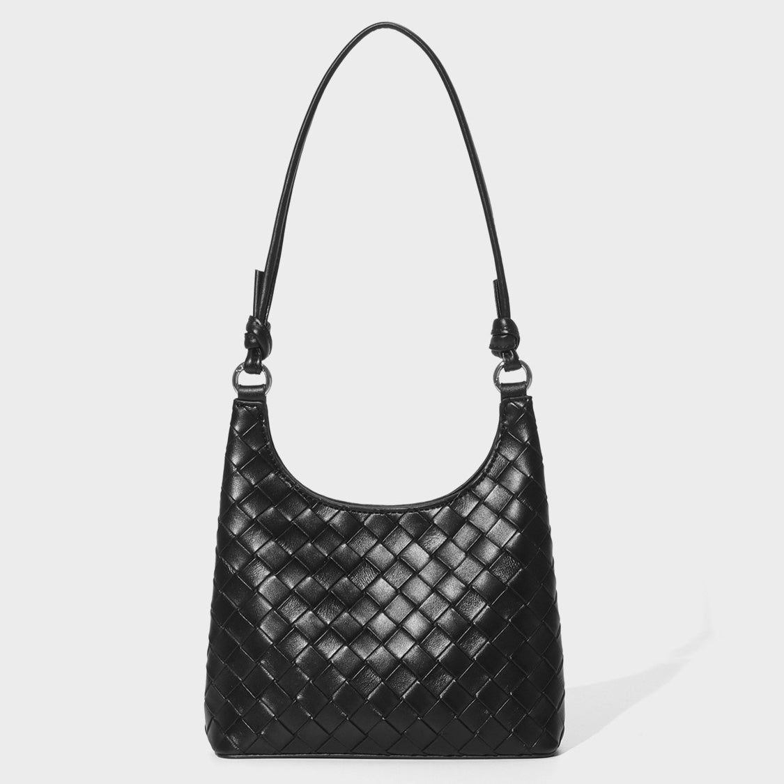 Women’s Genuine Leather Woven Shoulder Bag with Exquisite Weave Detail