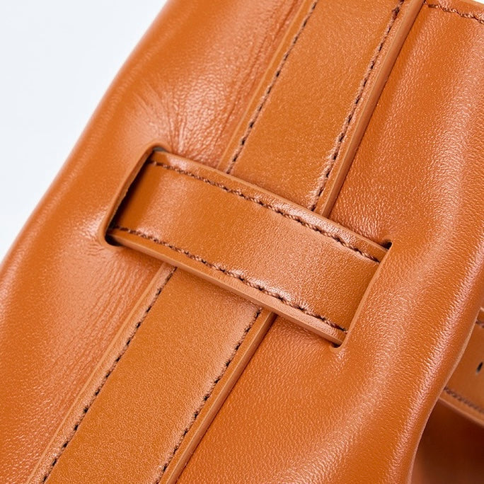 Women's Genuine Leather Vintage Shoulder Bucket Bag