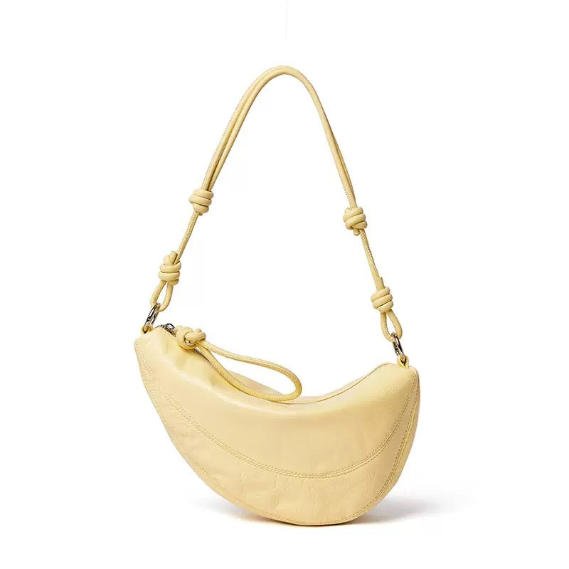 Women’s Genuine Leather Dumpling Saddle Bag