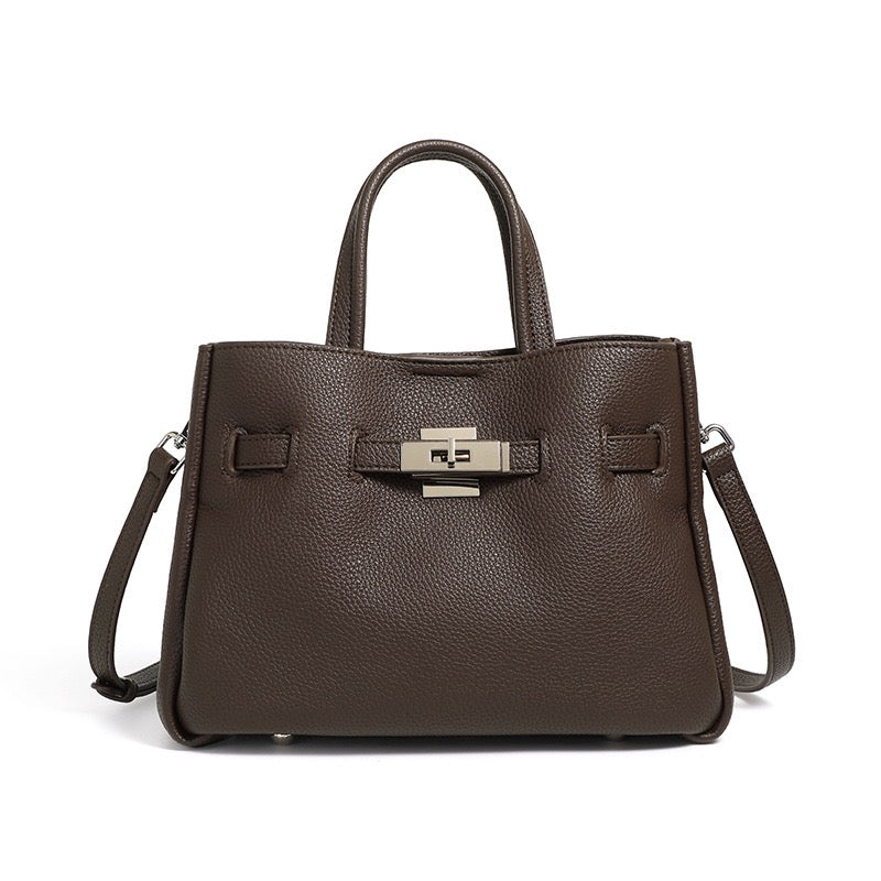 Women's Elegant Pebble Genuine Leather Crossbody Bag