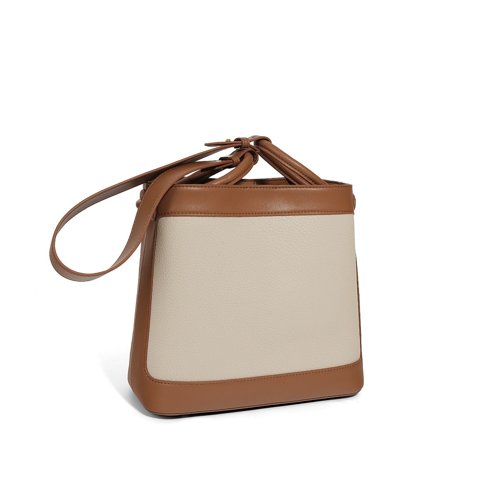 Women's Premium Genuine Leather Crossbody Handheld Commuting Bucket Bag