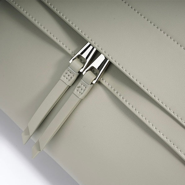 Women's Genuine Cowhide Minimalist Handheld Saddle Bag