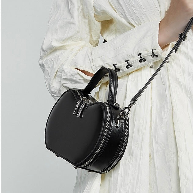 Women's Genuine Leather Unique Apple-Shaped Handbag