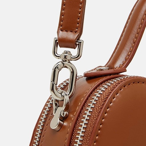 Women's Genuine Leather Unique Apple-Shaped Handbag