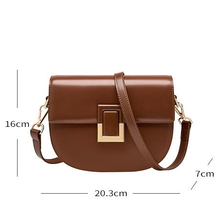 Women’s Genuine Leather Chic Saddle Crossbody Bag