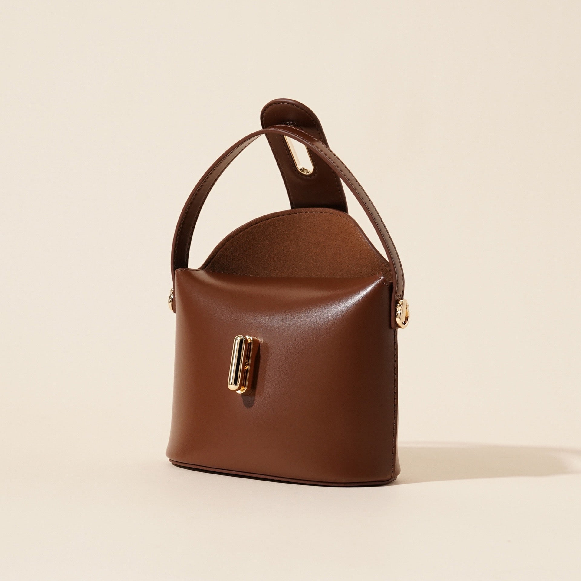 Women’s Genuine Leather Vintage Lock Top Handle Bag