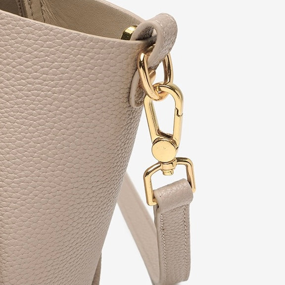 Women’s Genuine Leather Petite Basket Top Handle Bag