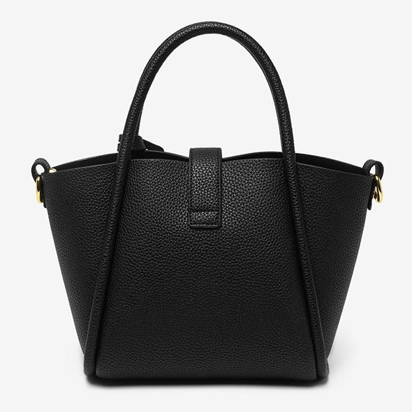 Women’s Genuine Leather Petite Basket Top Handle Bag