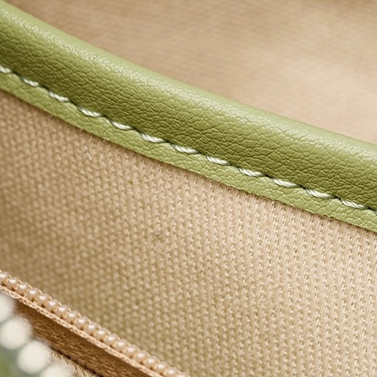 Exquisite Handwoven Women's Cowhide Crescent Moon Crossbody Bag