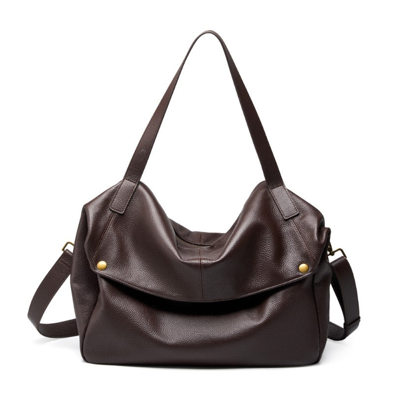 Women's Retro Genuine Leather Soft Minimalist Casual Tote Bag