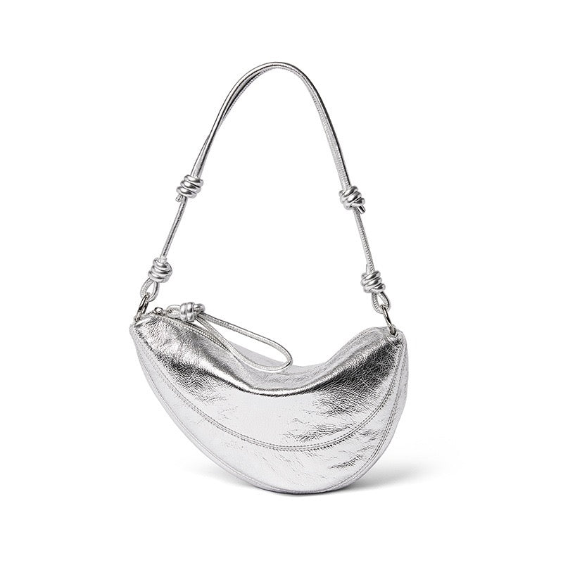 Women’s Genuine Leather Dumpling Saddle Bag