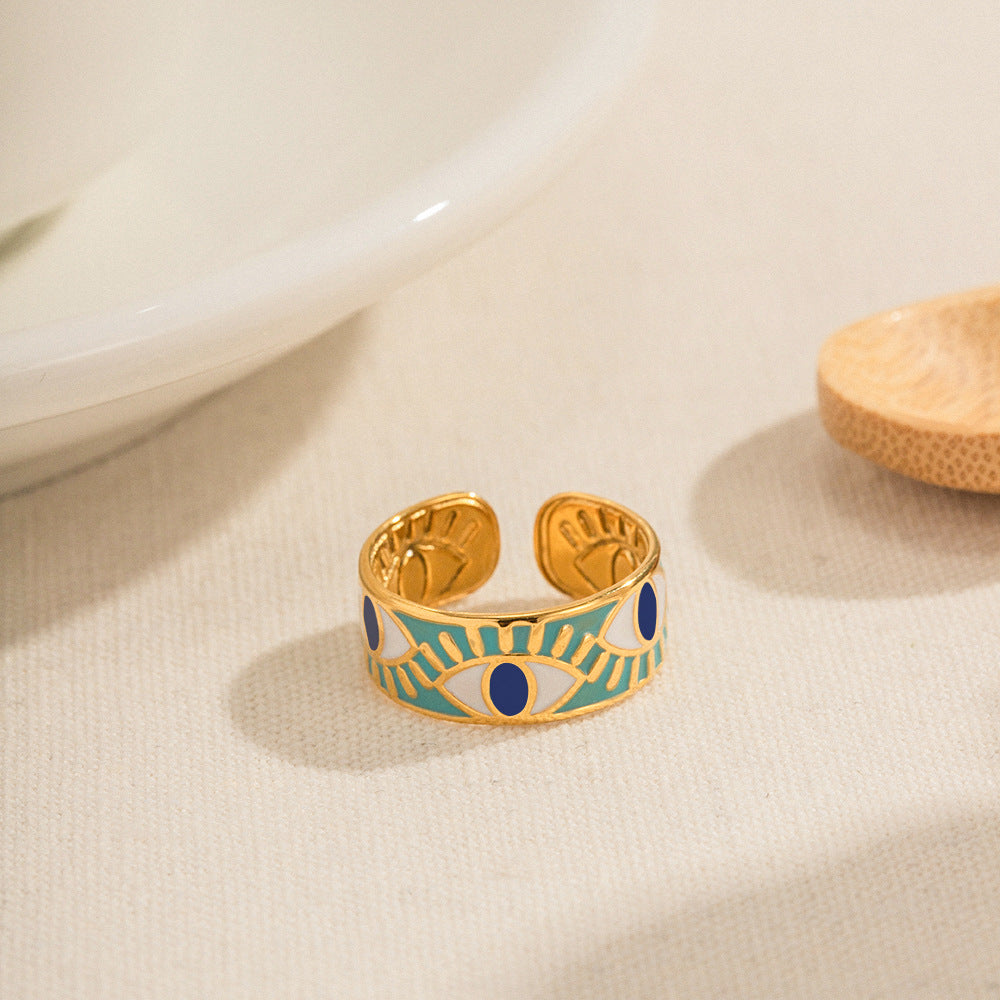 French Retro Court Devil's Eye Ring