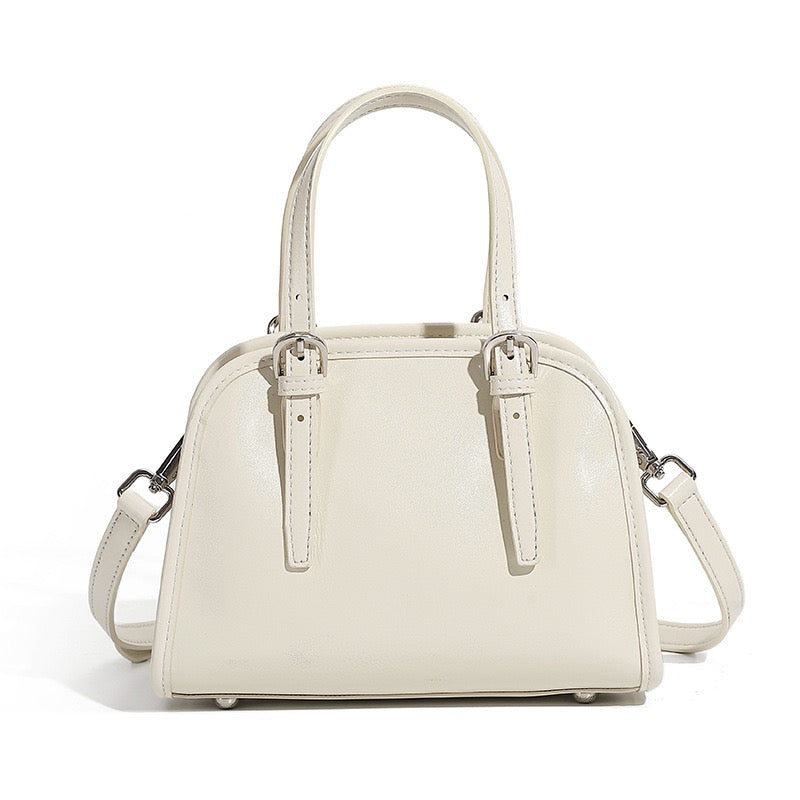 Genuine Leather Bowling Commuter Large Capacity Shoulder Clutch Bag