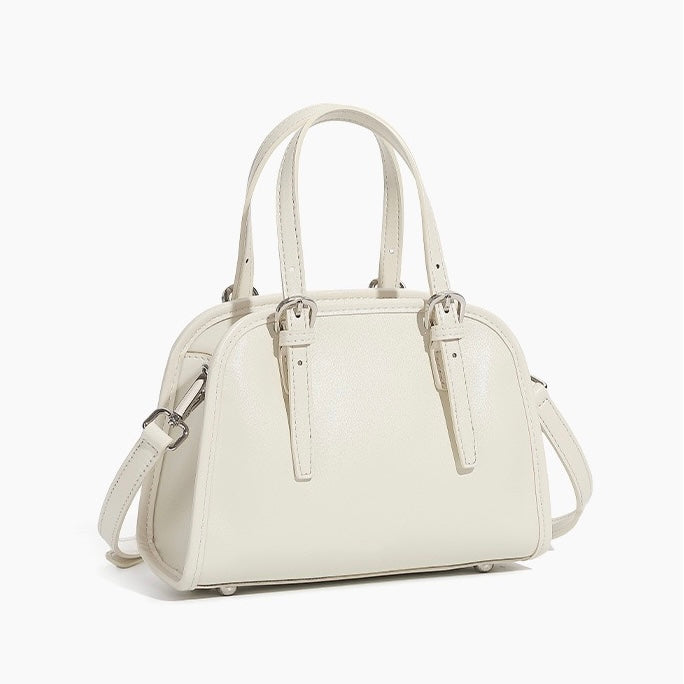 Genuine Leather Bowling Commuter Large Capacity Shoulder Clutch Bag