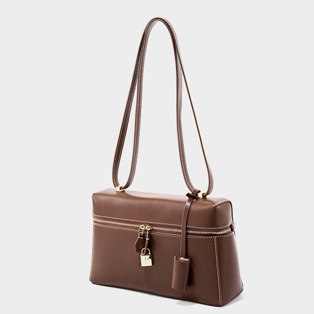 Women's Genuine Leather Crossbody Bucket Bag