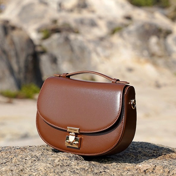 Women's Genuine Leather Elegant Saddle Bag