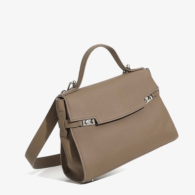 Women's Genuine Leather Minimalist Stylish Large Capacity Tote Shoulder Bag