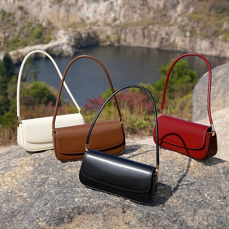 Women’s Genuine Leather Minimalist Saddle Tote – 2025 Commuter Edition