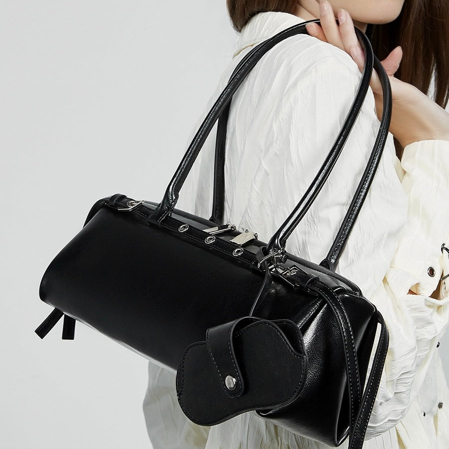 Women’s Genuine Leather Vintage Biker Belt Shoulder Bag