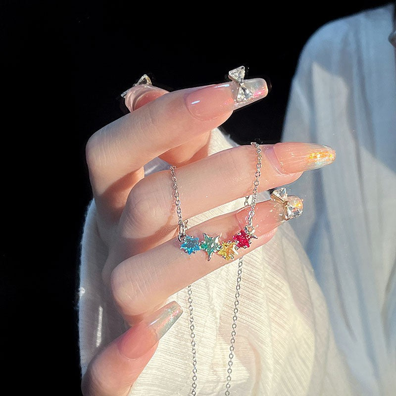Summer Isle Rainbow Stars Necklace