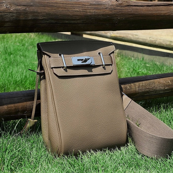 Women's Top Grain Cowhide Crossbody Chest Bag