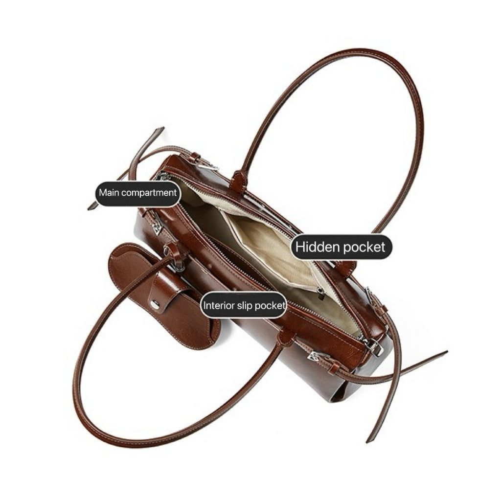 Women’s Genuine Leather Vintage Biker Belt Shoulder Bag