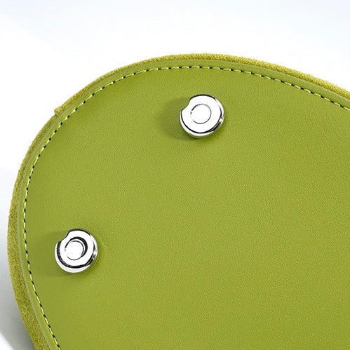 Women’s Matte Genuine Leather Colorblock Handheld Crossbody Bag