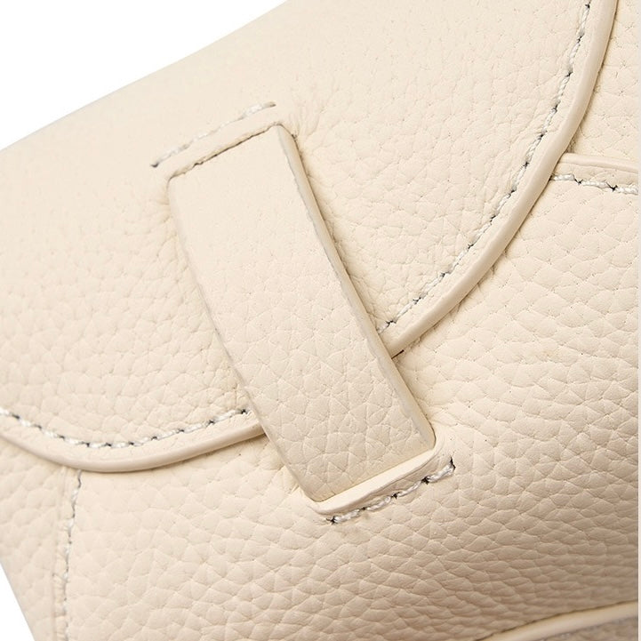 Women's Luxe Grained Leather Asymmetric Crossbody Bag