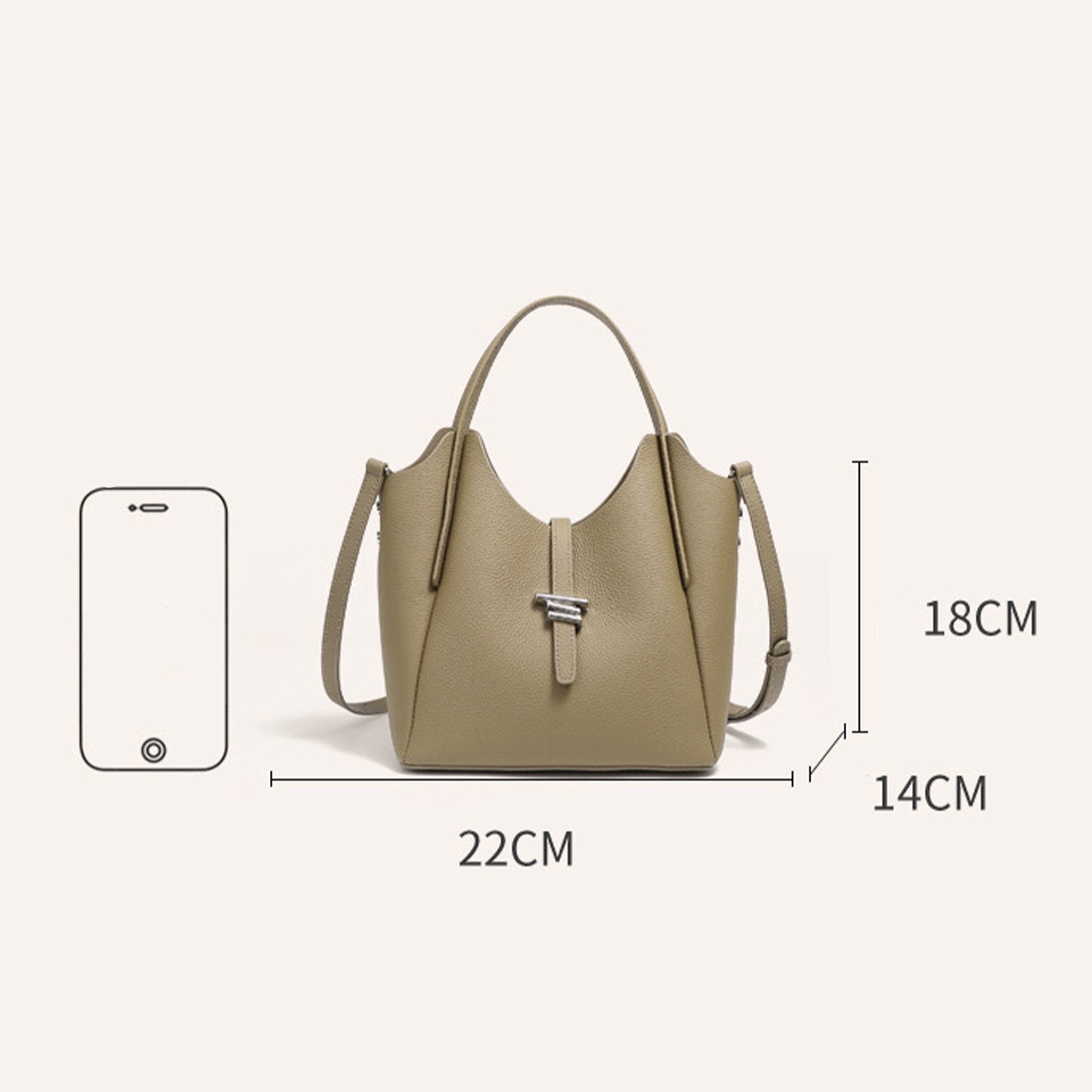 Women’s Genuine Leather Commuter Top Handle Crossbody Shoulder Bag In Minimalist Style