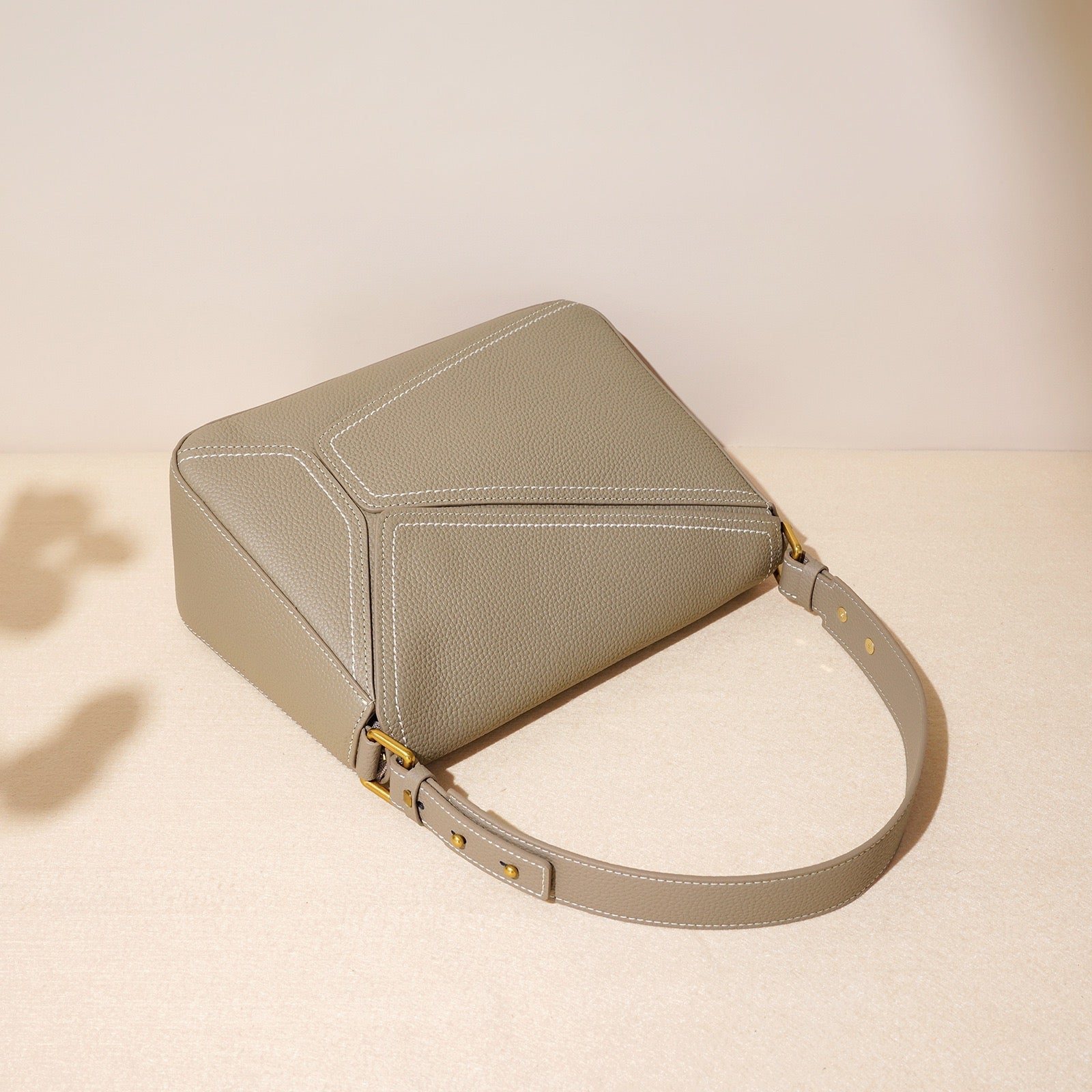 Women’s Genuine Leather Geometric Shoulder Crossbody Bag