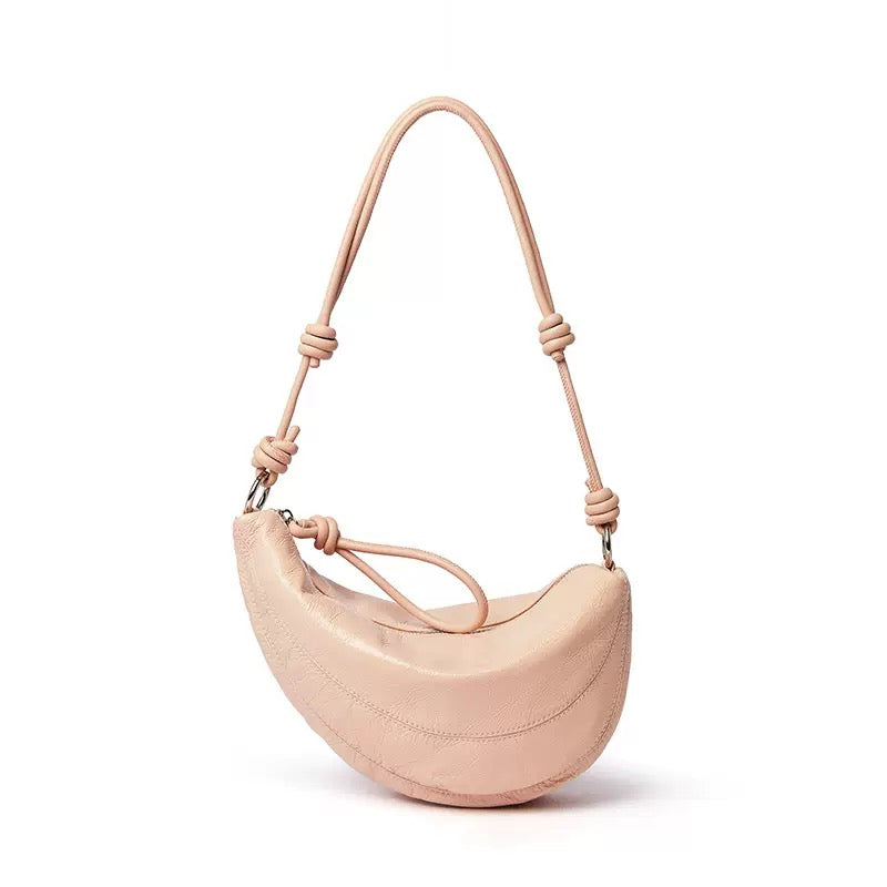 Women’s Genuine Leather Dumpling Saddle Bag