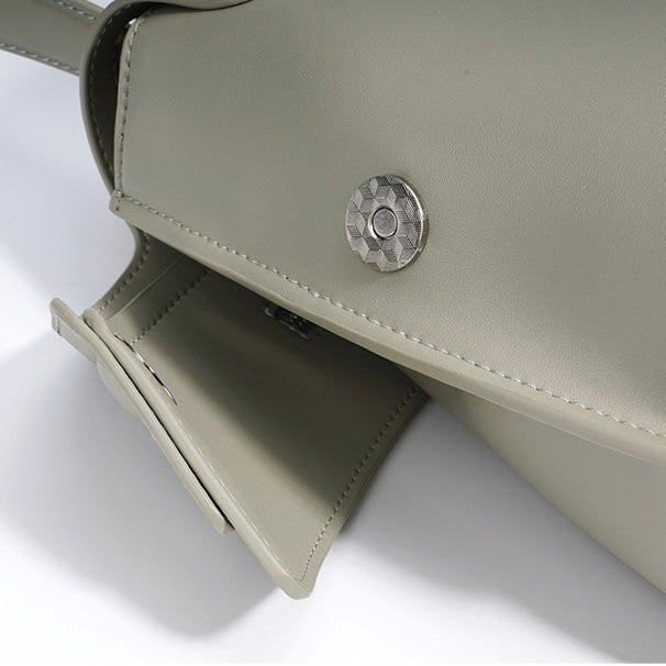 Women's Genuine Cowhide Minimalist Handheld Saddle Bag