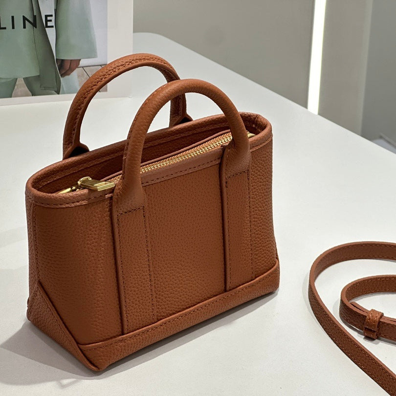 Spring Summer Fresh Women's Genuine Cowhide Handheld Crossbody Bag