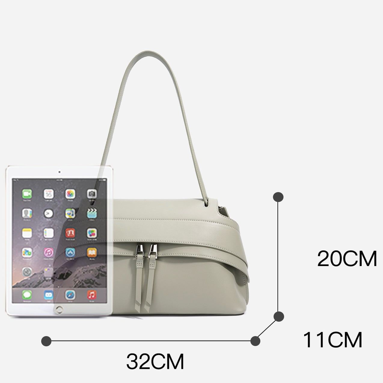 Women's Genuine Cowhide Minimalist Handheld Saddle Bag