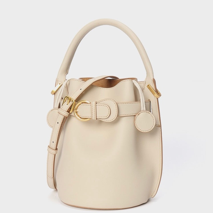 Stylish Exquisite Women's Genuine Leather Mini Bucket Crossbody Handbag