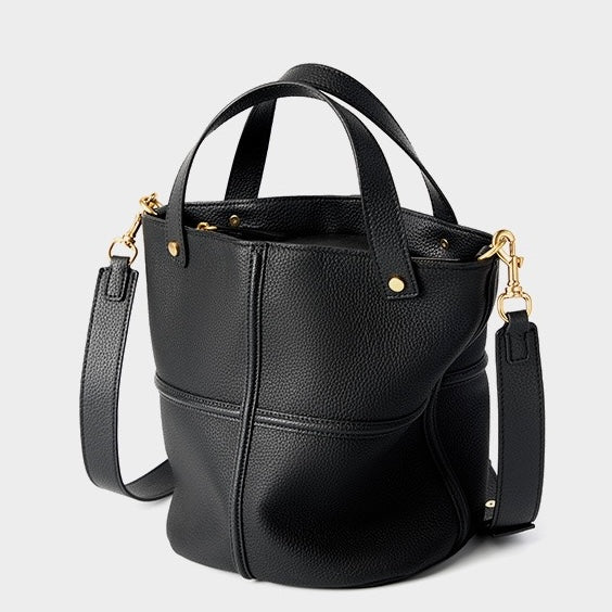 Women’s Genuine Leather Large Capacity Bucket Bag